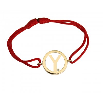 Alphabet Y Gold Bracelet